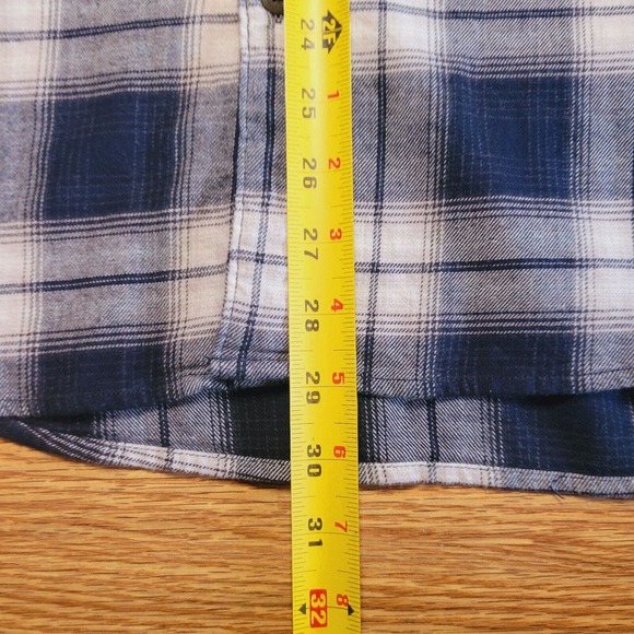 Lucky Brand x Pendleton Mens Button Up Flannel Shirt Size XL Plaid Navy/Cream - Picture 9 of 16